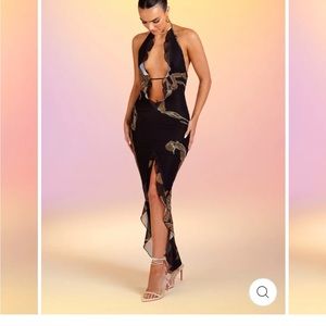 Murci scorpion maxi ruffle dress